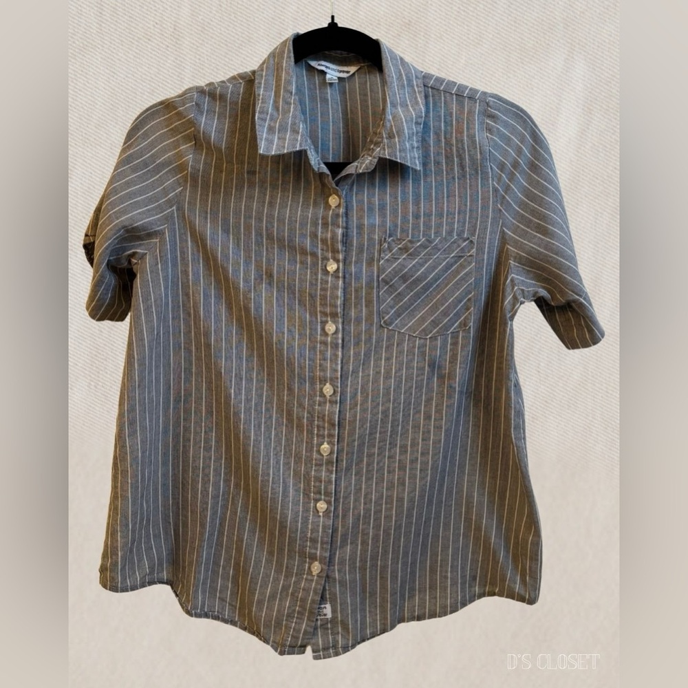 Striped Button-Up Shirt